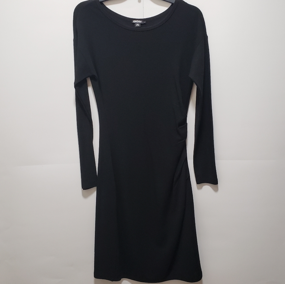DKNY Women's Long Sleeve Black Dress